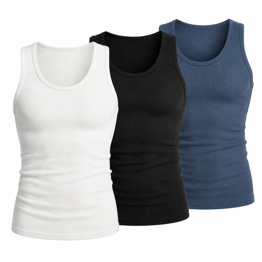 Premium Ultra-Soft Cotton Fitted Tanks (3 Pack/ 6 Pack)